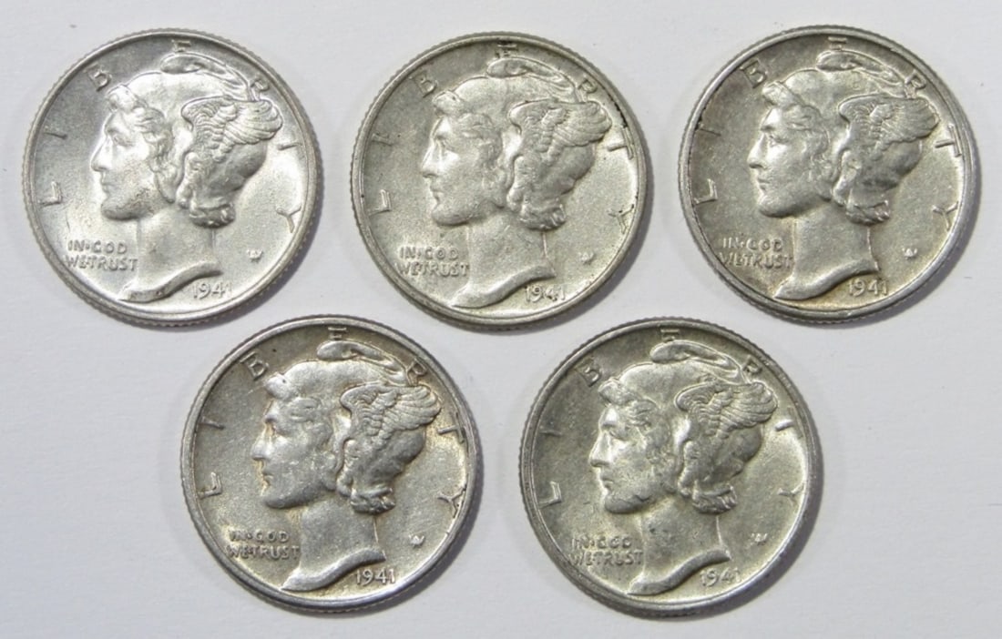 (5) 1941 MERCURY DIMES AU/BU (1 of 2)