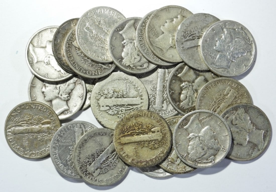 (23) MIXED DATE MERCURY SILVER DIMES (1 of 2)
