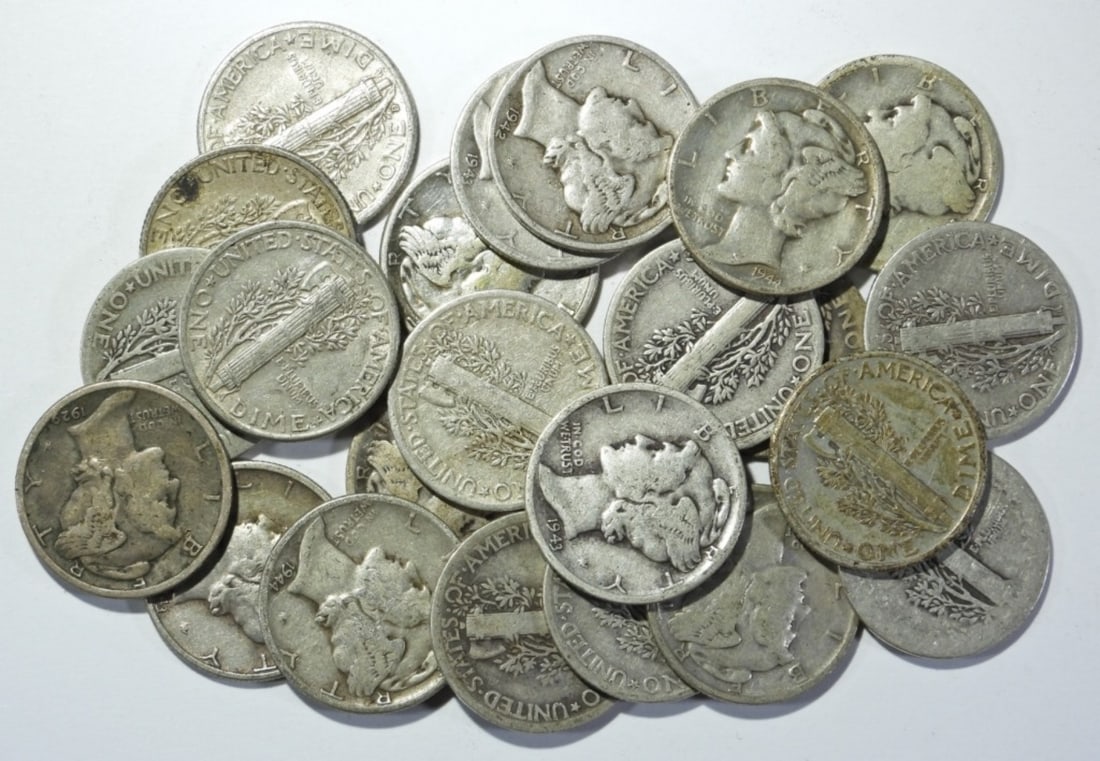 (23) MIXED DATE MERCURY SILVER DIMES (1 of 2)