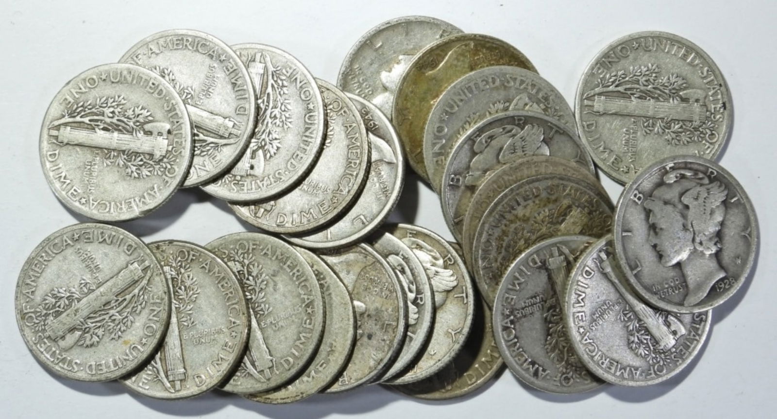 (23) MIXED DATE MERCURY SILVER DIMES (1 of 2)
