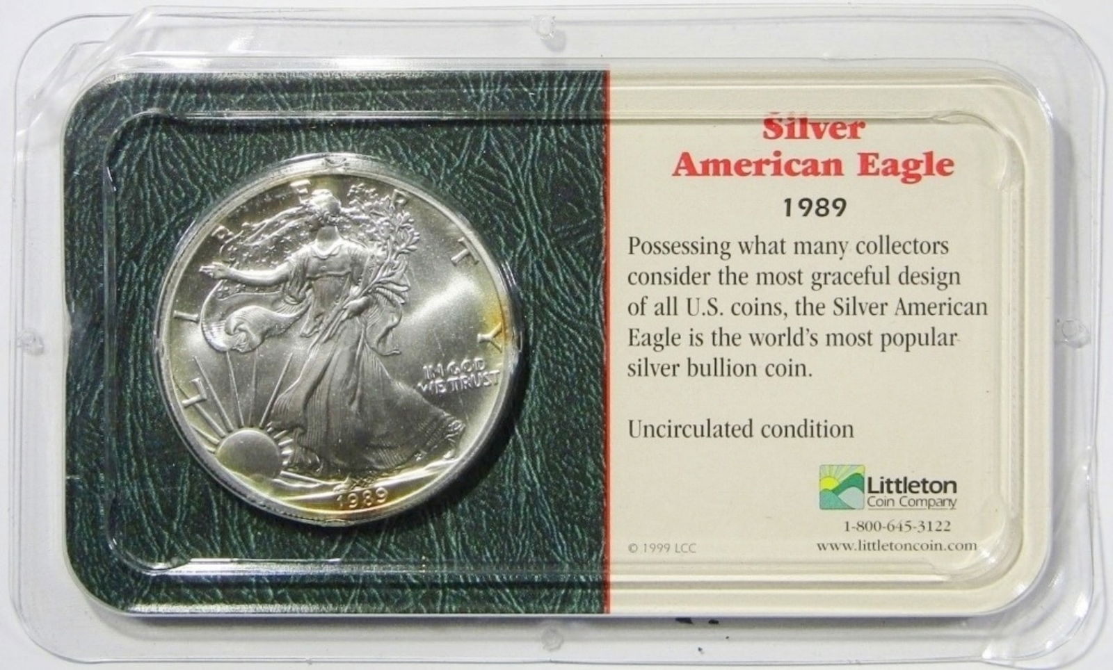 1989 SILVER EAGLE BU IN LITTLETON PACK (1 of 4)
