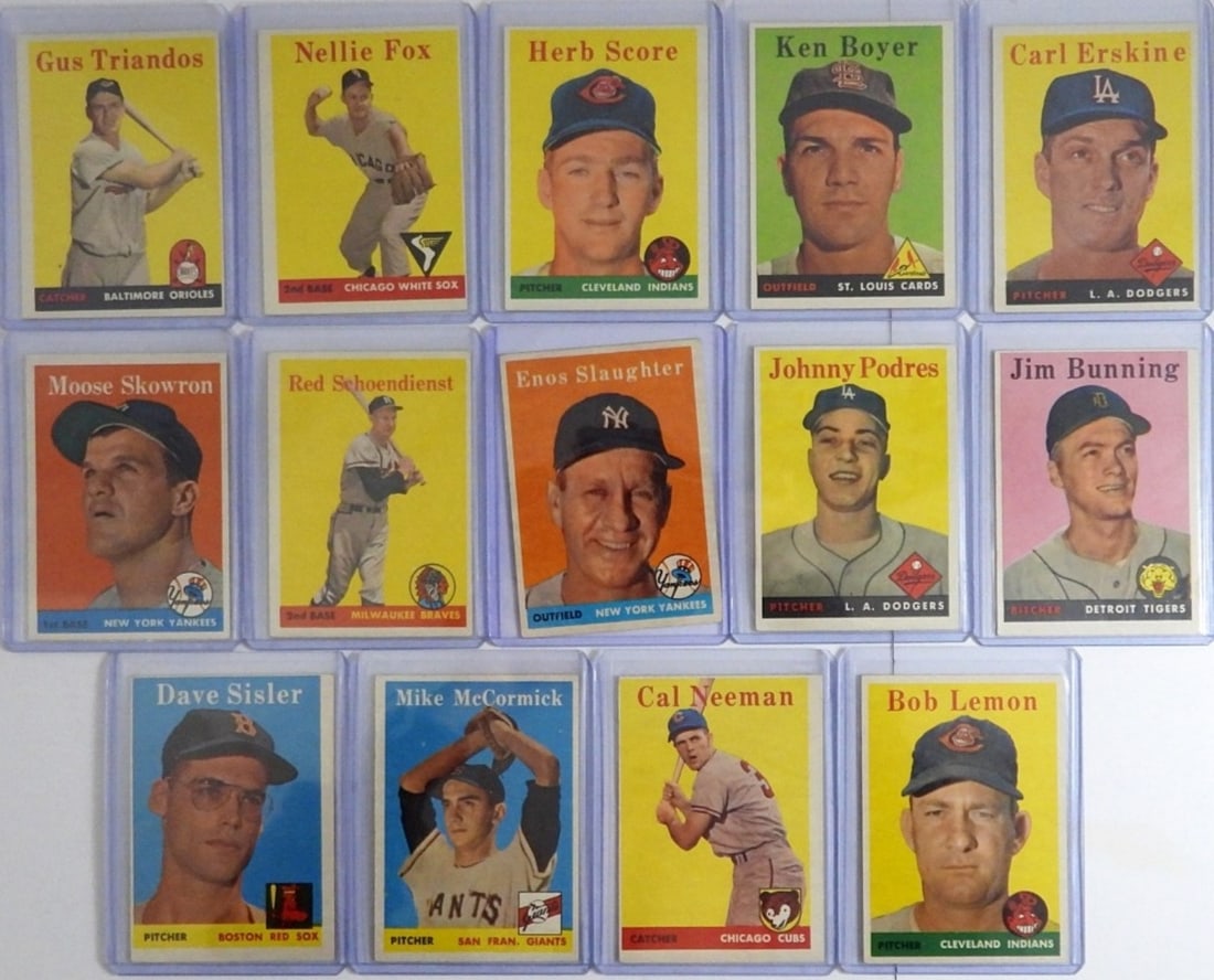 (14) 1958 TOPPS BASEBALL SEMI-STAR/STAR (1 of 2)