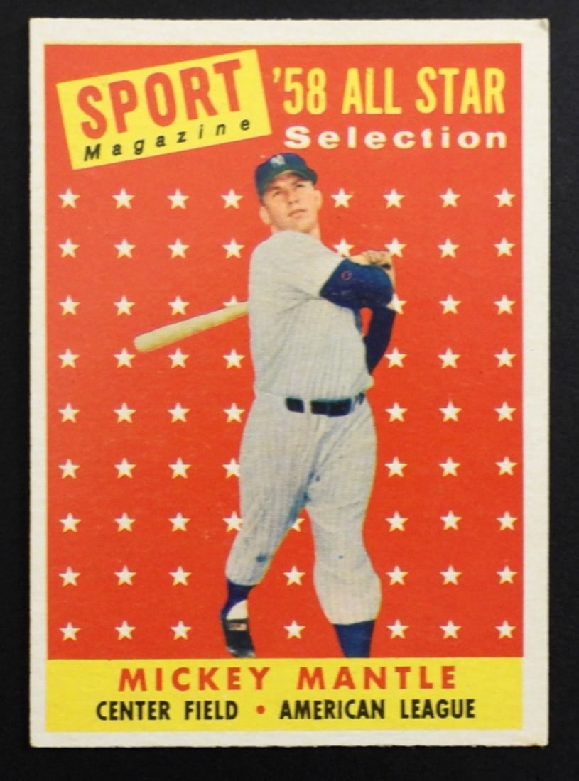 1958 TOPPS #487 MICKEY MANTLE EX (1 of 2)