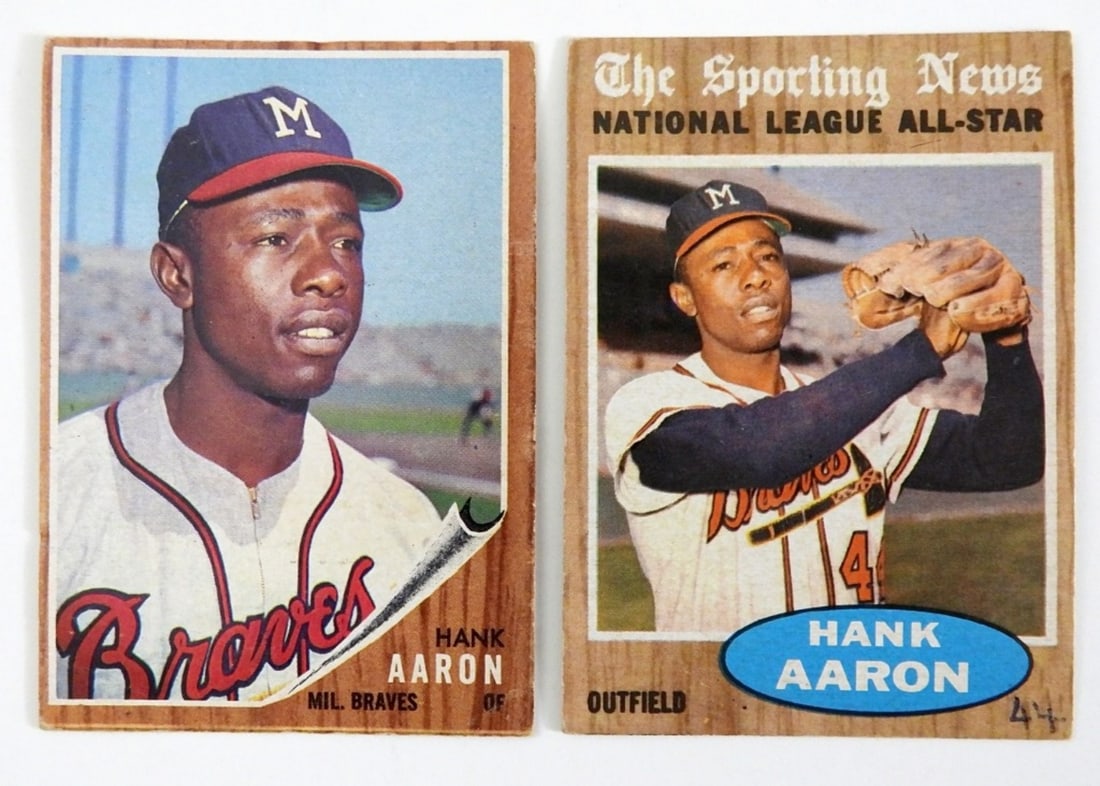 1962 TOPPS #320 & #394 HANK AARON (1 of 2)