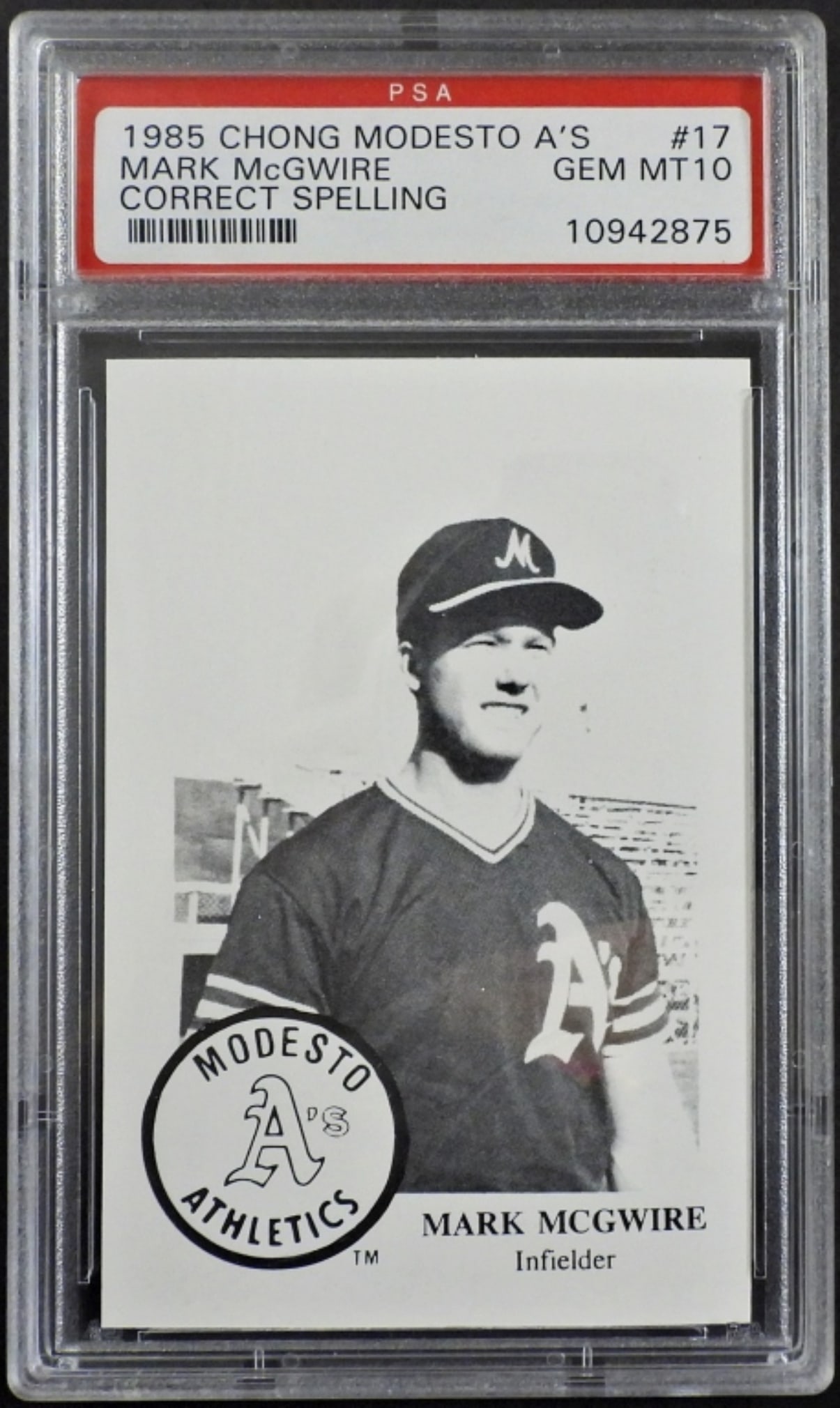 1985 MARK MCGWIRE ROOKIE #17 PSA 10 (1 of 2)