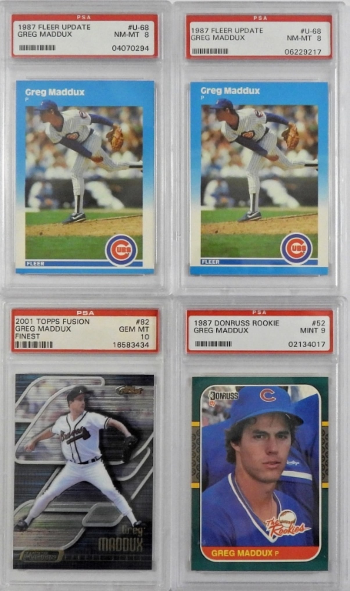 (3) GREG MADDUX GRADED ROOKIE CARDS (1 of 2)