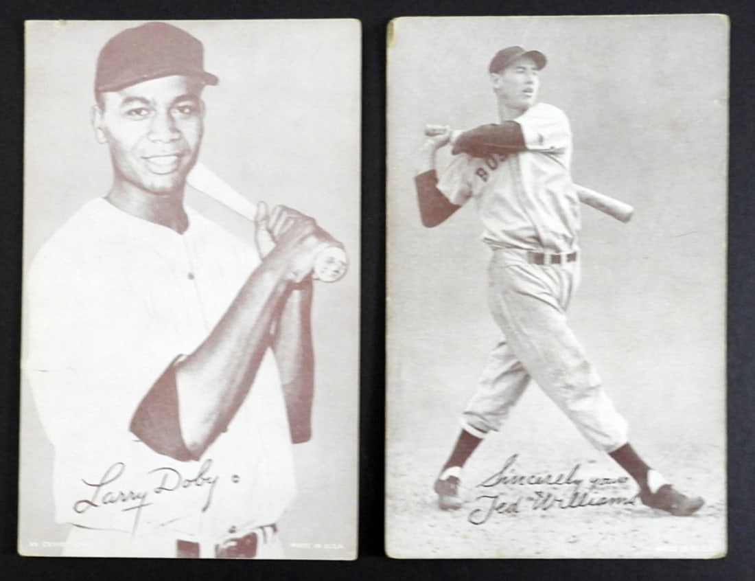 TED WILLIAMS & LARY DOBY EXHIBIT CARD (1 of 3)