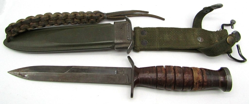 US M3 Imperial Trench Fighting Dagger & Scabbard (1 of 4)