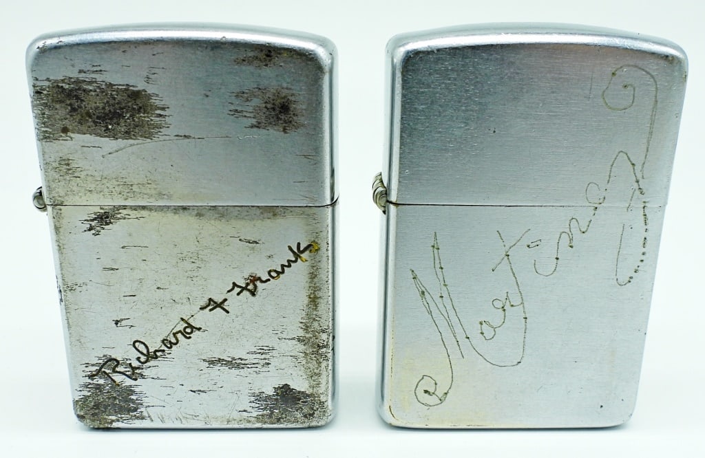 (2) PAT.2517191 PAT PEND. ZIPPO LIGHTERS (1 of 4)