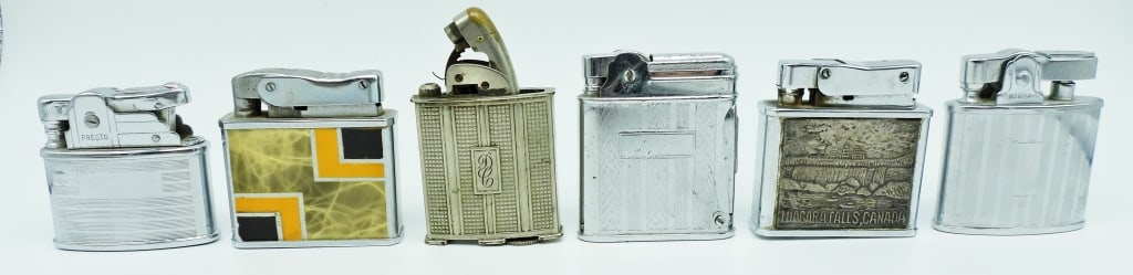(6) MINI VINTAGE TABLE LIGHTERS (1 of 3)