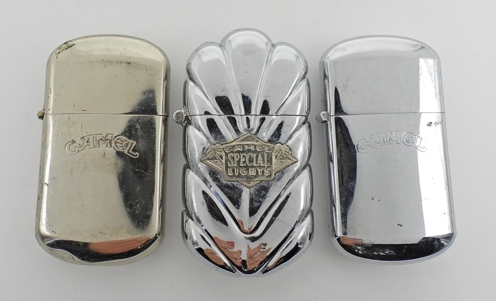 (3) UNFIRED CAMEL ADVERTISING LIGHTERS (1 of 3)