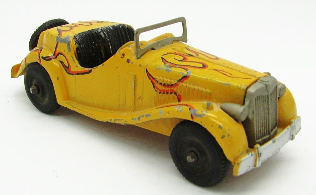 1950's Hubley Kiddie Toy MG Roadster #432: Vintage Die-Cast Toy Car; Used Condition.