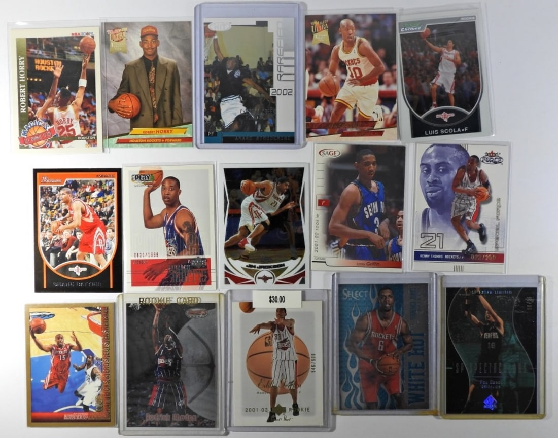 (15) PREMIUM BASKETBALL CARDS w/ROOKIES (1 of 3)