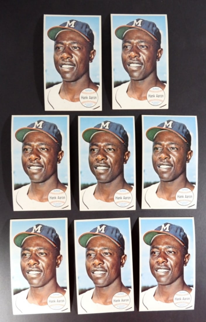 (8) 1964 TOPPS GIANTS HANK AARON (1 of 3)