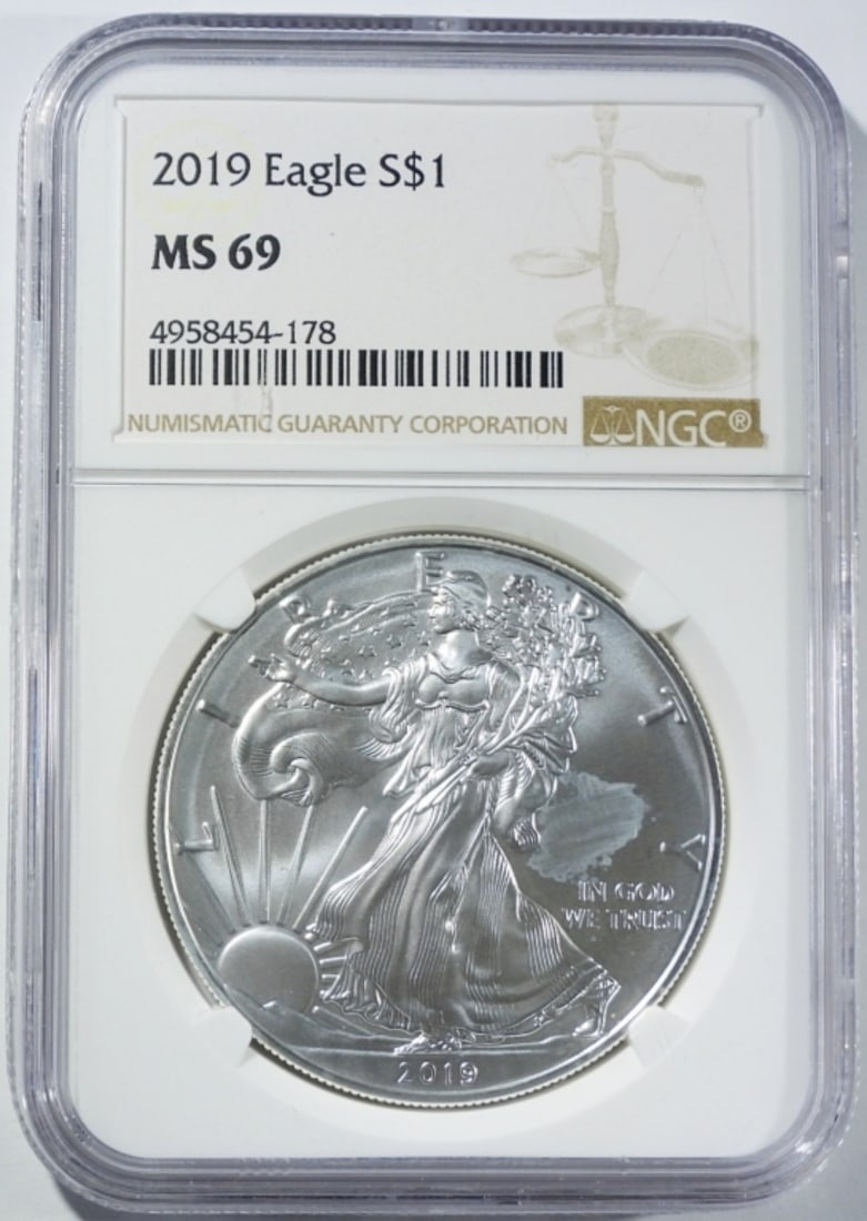 2019 AMERICAN SILVER EAGLE NGC MS-69 (1 of 4)