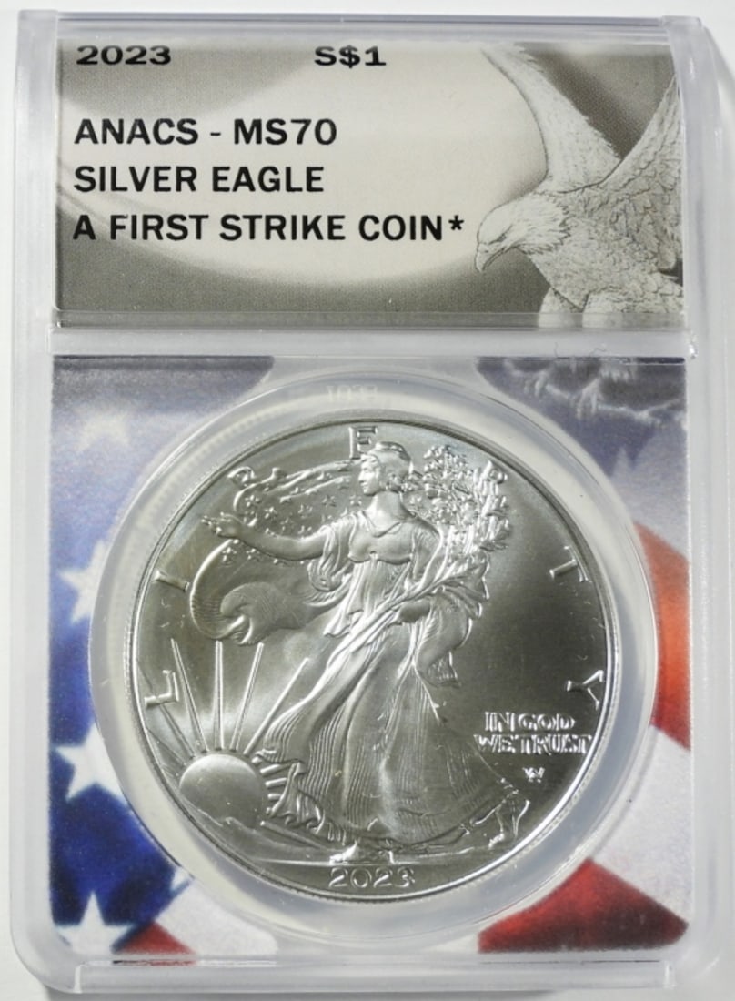 2023 AMERICAN SILVER EAGLE ANACS MS-70 (1 of 4)