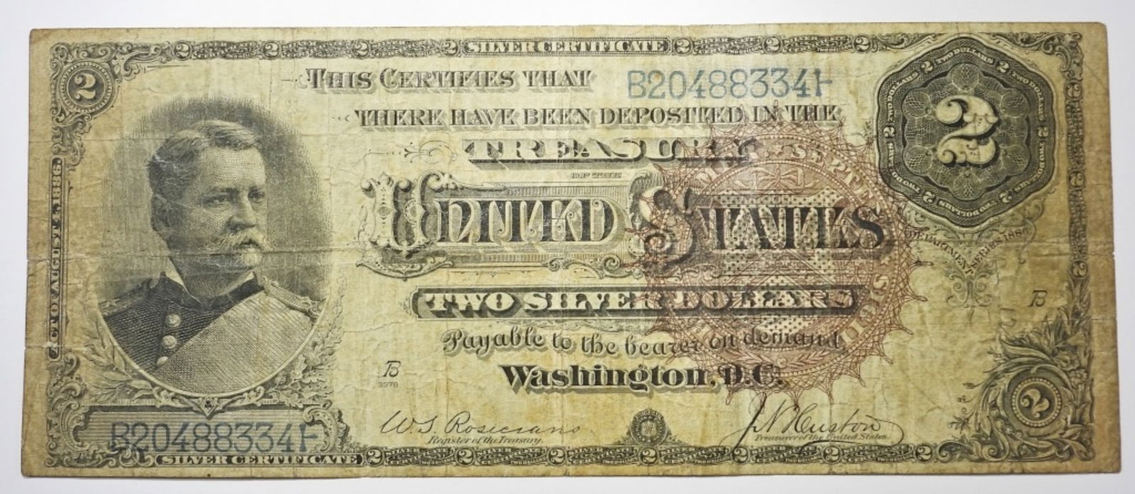 1886 $2 SILVER CERTIFICATE (1 of 2)