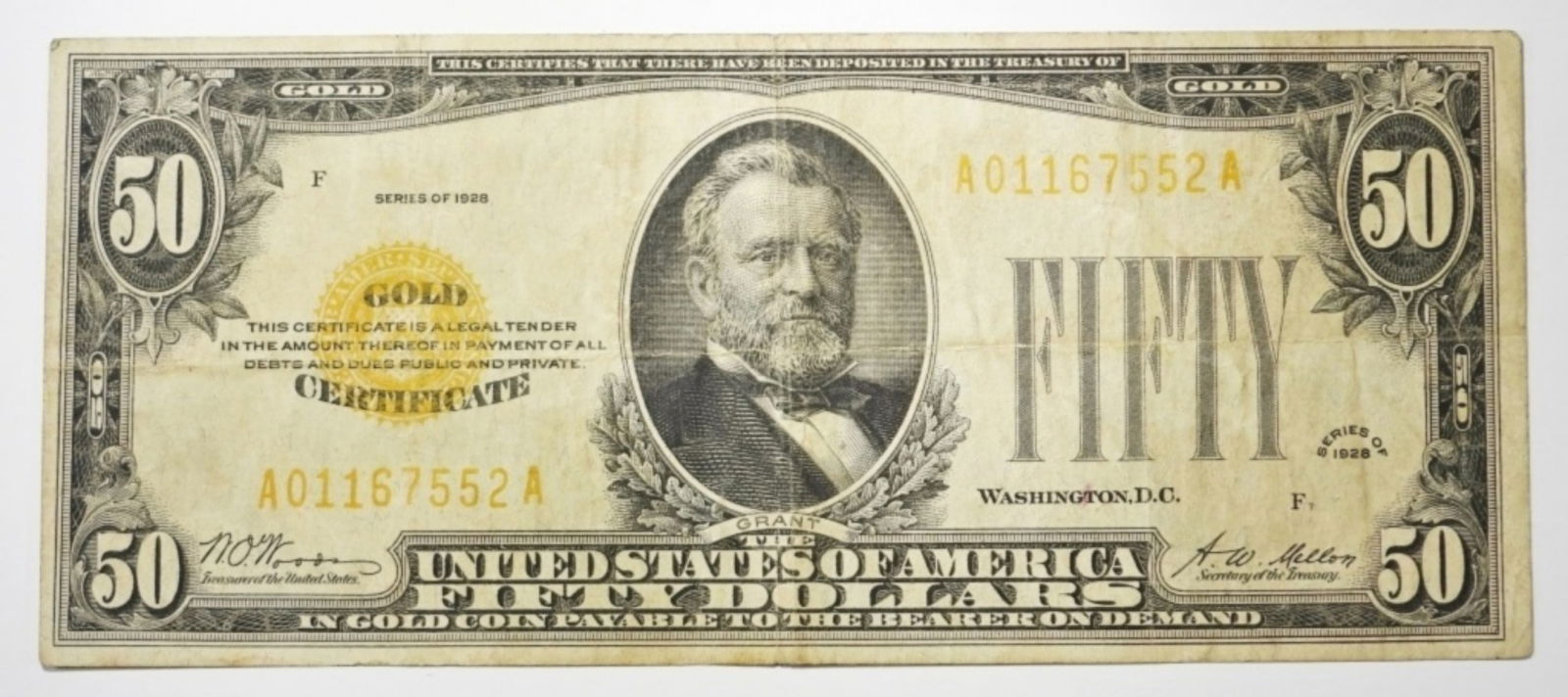 1928 $50 GOLD CERTIFICATE (1 of 2)