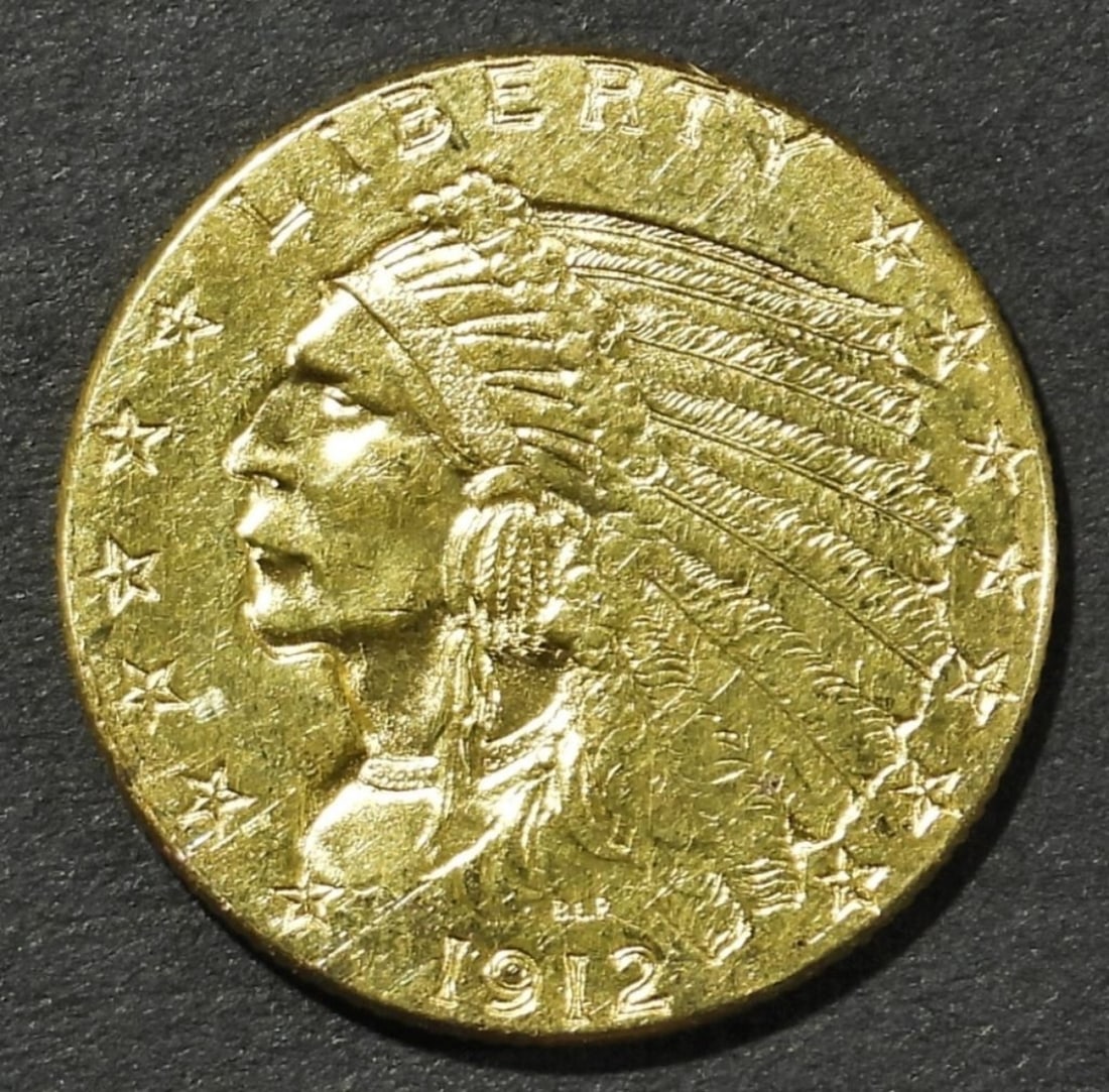 1912 $2.5 GOLD INDIAN: ONE STOP SHOP FOR ANTIQUES, COLLECTIBLES, AND COINS