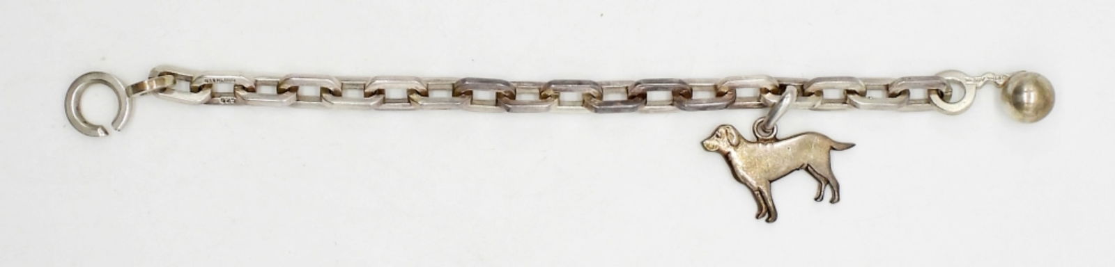 STERLING SILVER CHARM BRACELET - DOG (1 of 2)