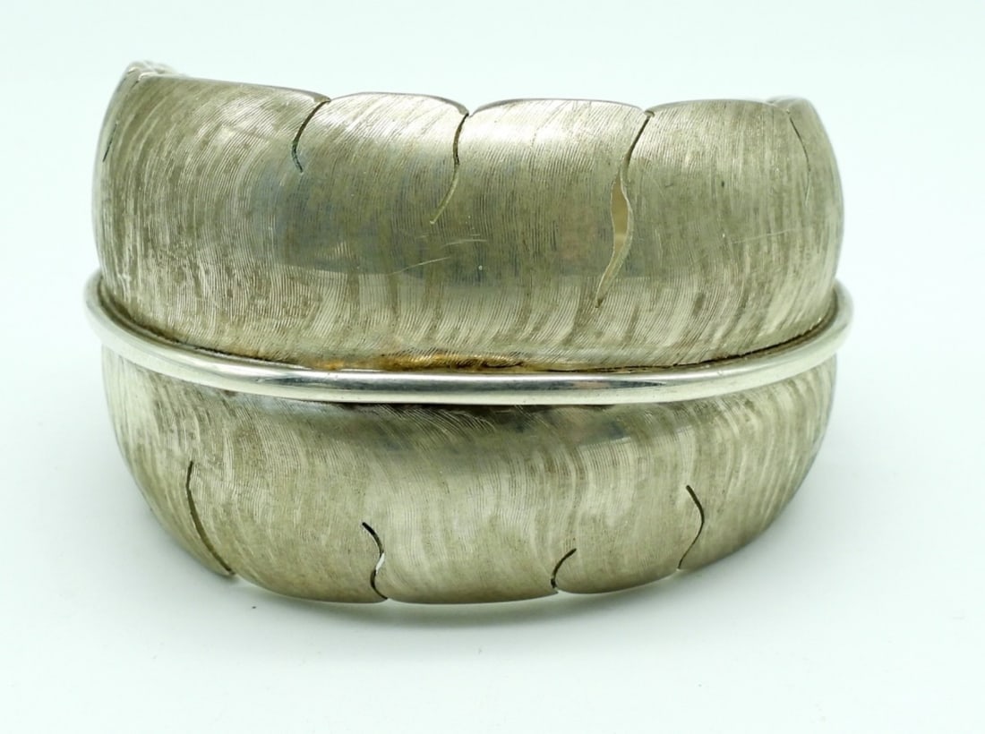 LEGACY STERLING FEATHER CUFF BRACELET (1 of 3)