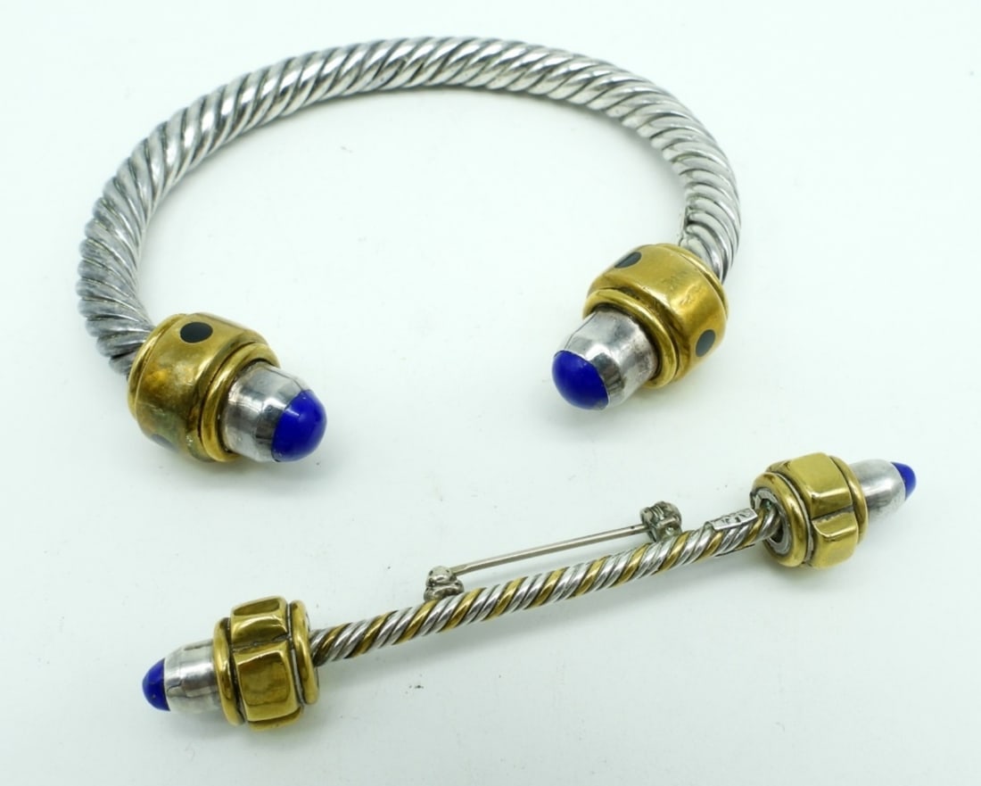 TP-112 925 MEXICO MEN'S CUFF BRACELET & TIE PIN (1 of 2)