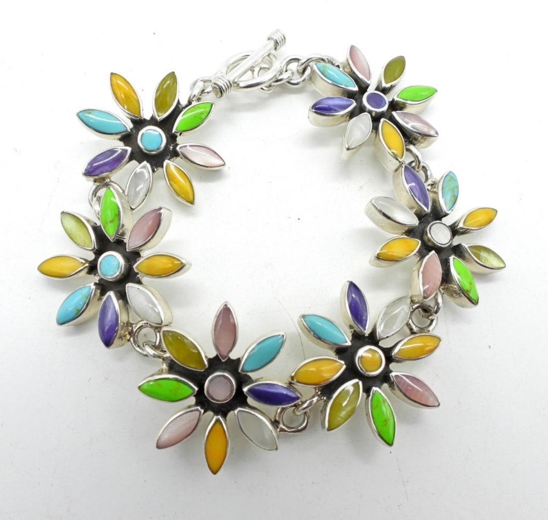 MEXICO 925 FLOWER BRACELET (1 of 2)