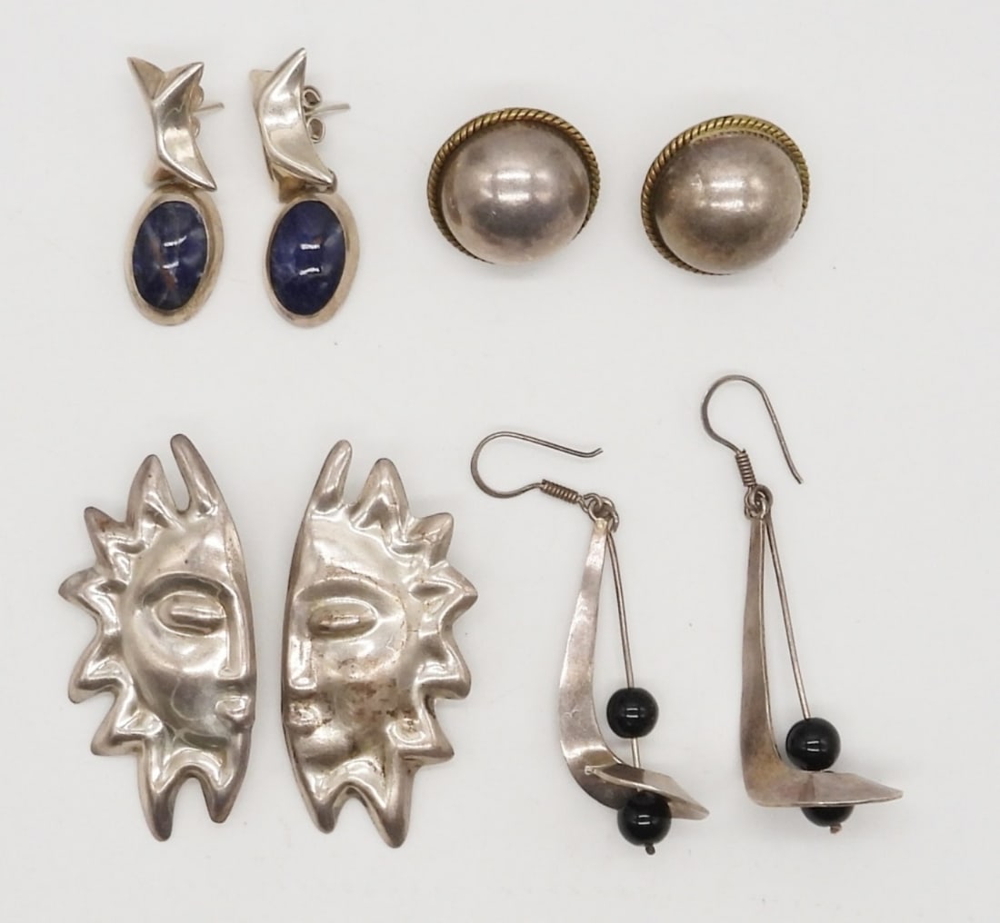 MEXICO STERLING EARRING LOT (1 of 5)