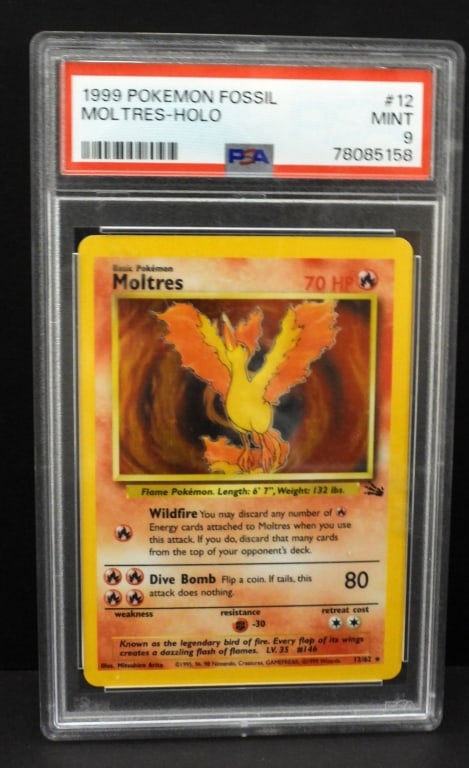 1999 POKEMON FOSSIL #12 MOLTRES HOLO (1 of 2)