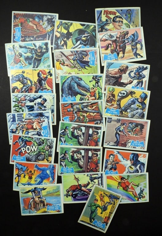 23-1966 TOPPS BATMAN "B" SER BAT BACK: MOSTLY DIFFERENT - OVERAL VG/VGEX