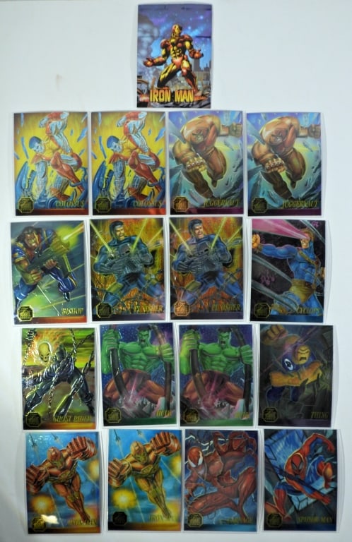 (16) 1995 Flair Marvel Annual Chromium Cards (1 of 5)