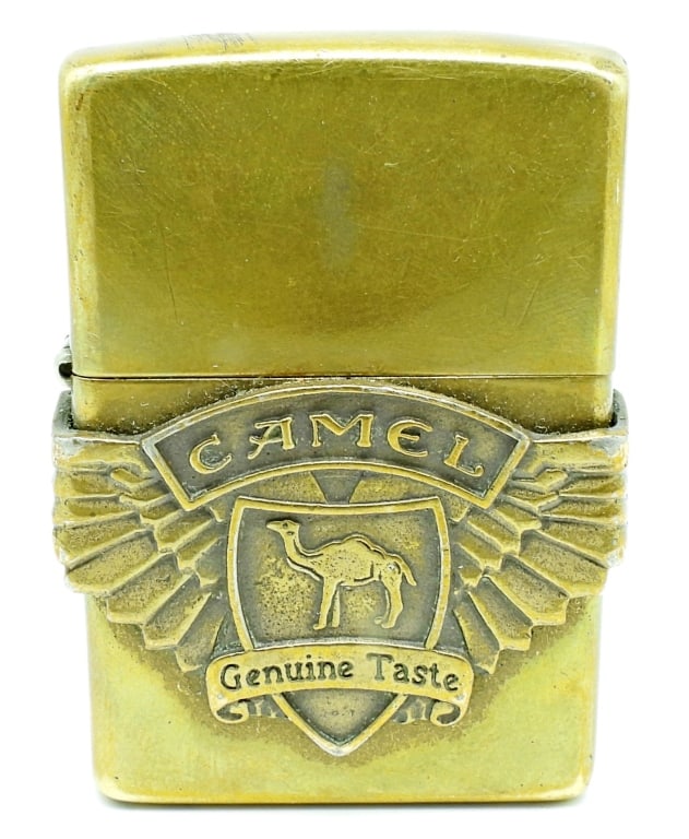 1996 ZIPPO FIRED CAMEL LOGO LIGHTER (1 of 4)
