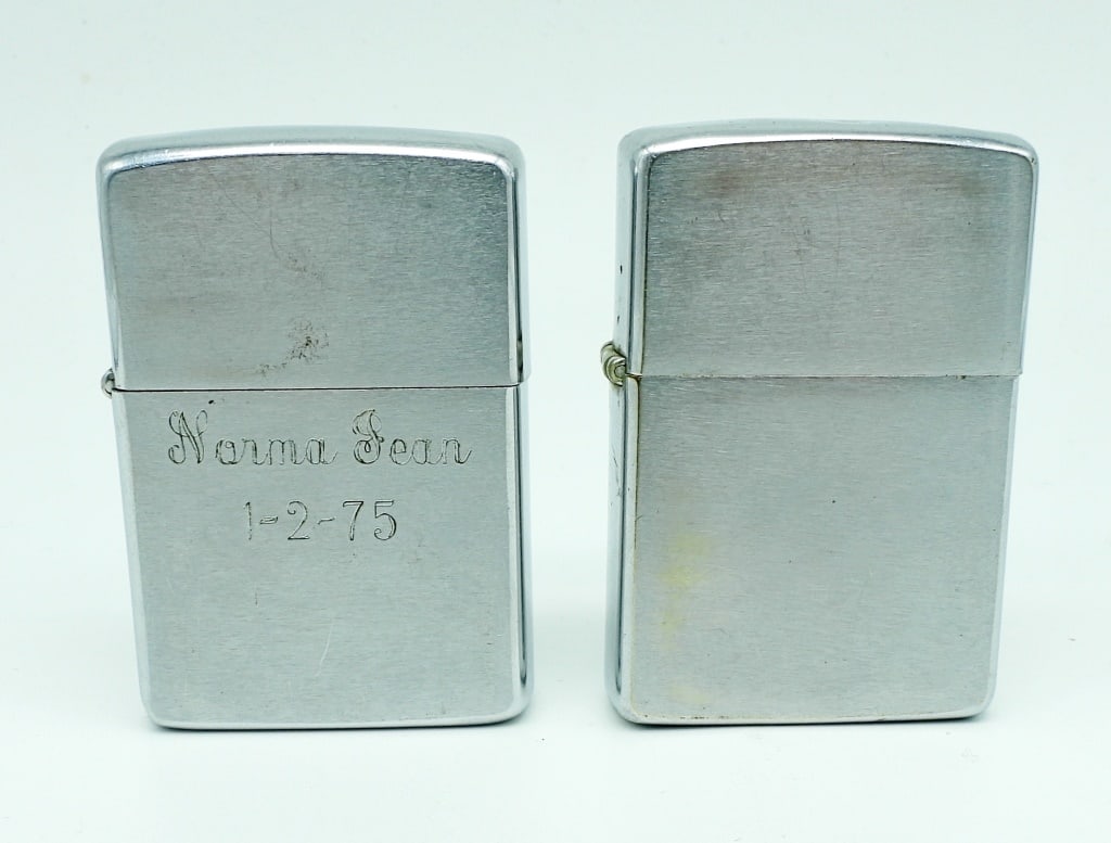 1968 & 1982 ZIPPO LIGHTERS: 1982- USED CONDITION, 1968- USED CONDITION