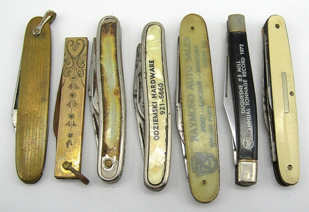 (7) Vintage Folding Pocket Knives (1 of 2)