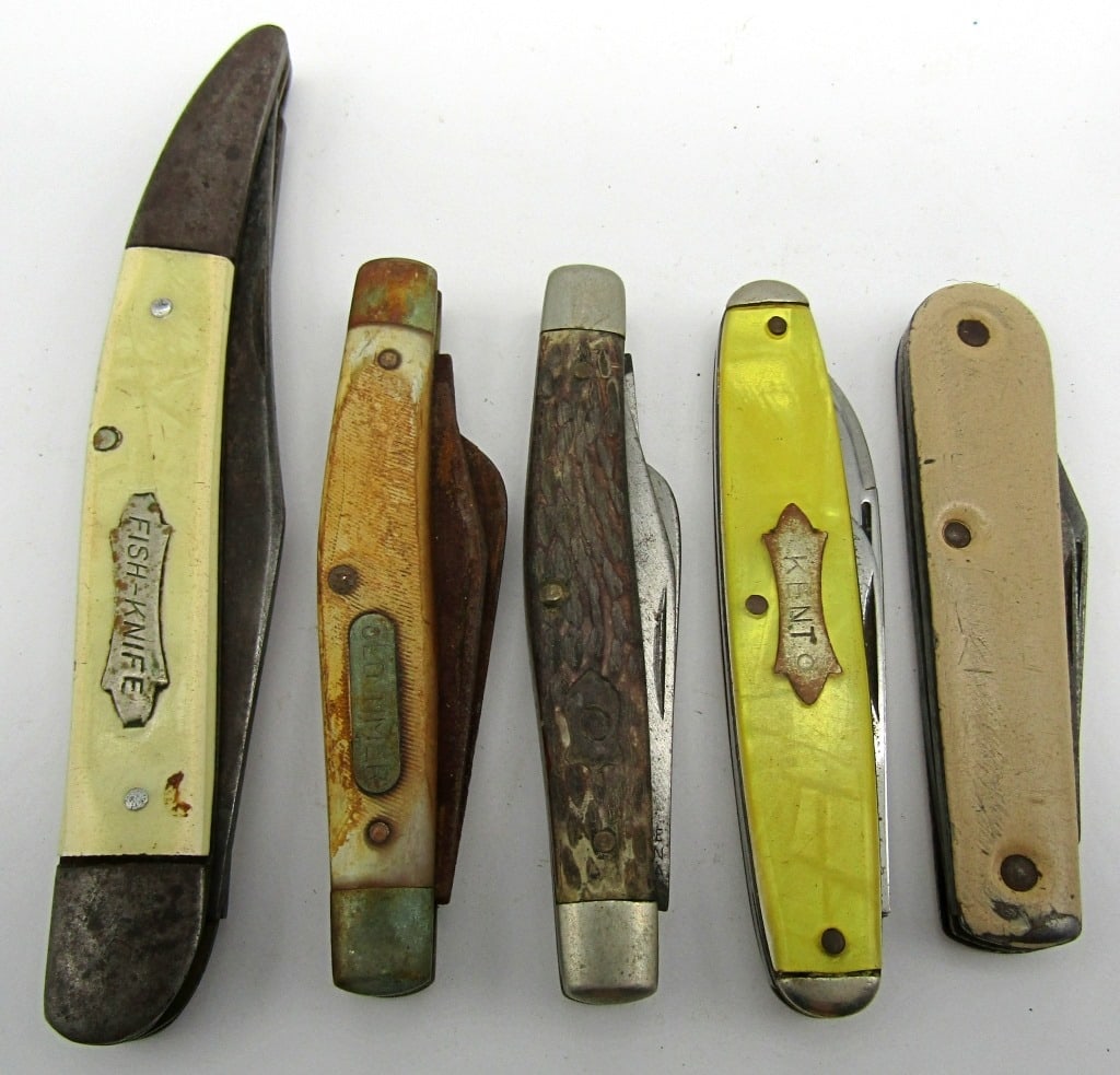 (5) Vintage Folding Pocket Knives (1 of 2)