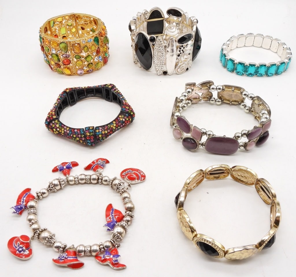(7) STRETCHY FASHION BRACELETS (1 of 2)