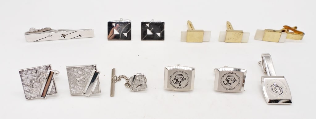 (4) SETS TIE CLASP & CUFF MENS DRESS (1 of 2)