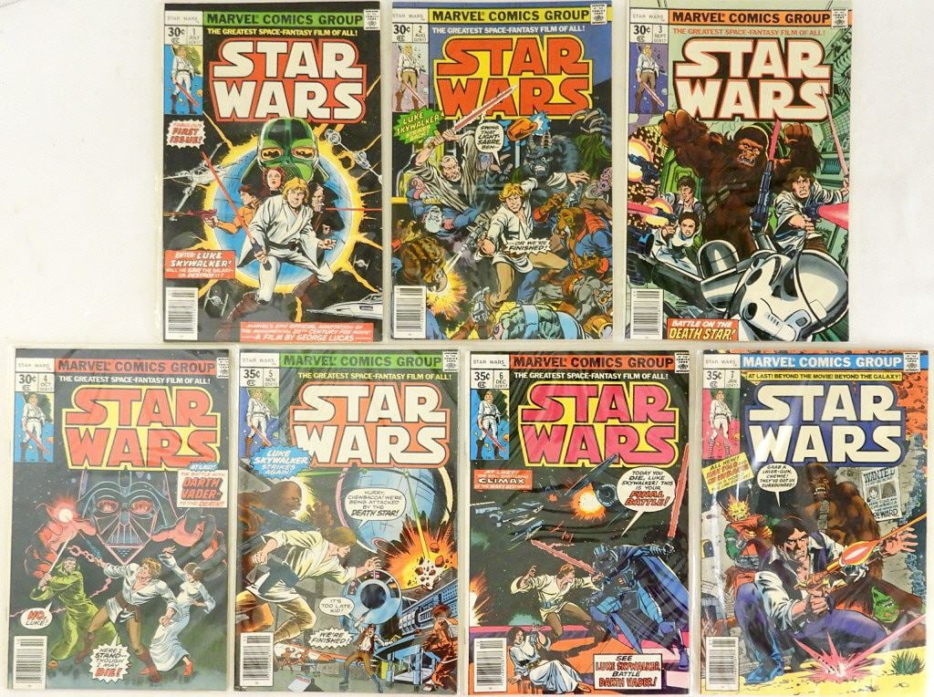 STAR WARS #1 thru #7 MARVEL ORIGINAL's (1 of 2)