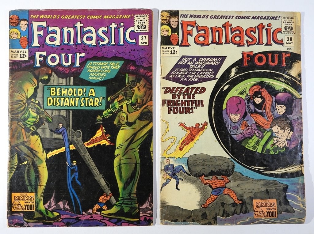 (2) FANTASTIC FOUR #37 & #38 MARVEL 1965 (1 of 2)