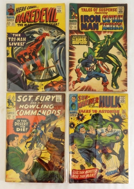 (4) MARVEL 12c SILVER AGE COMICS (1 of 2)
