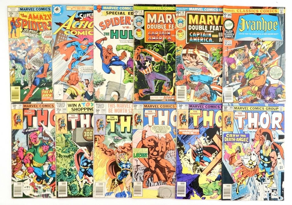 (12) VINTAGE MARVEL ACTION COMICS (1 of 2)