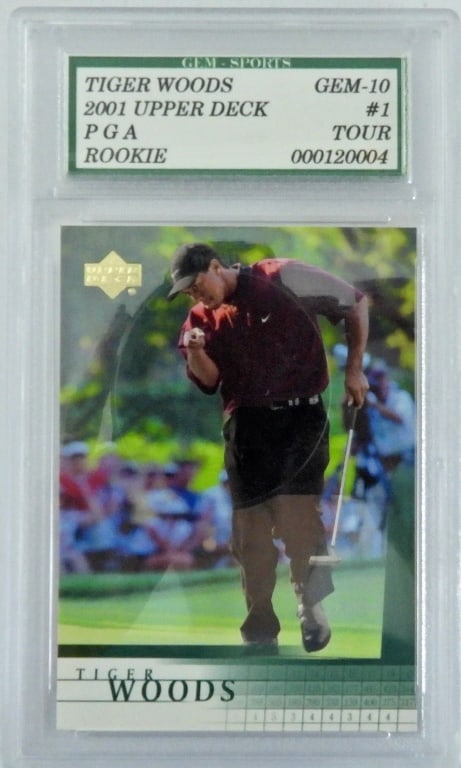 TIGER WOOD ROOKIE CARD GEM 10 (1 of 3)
