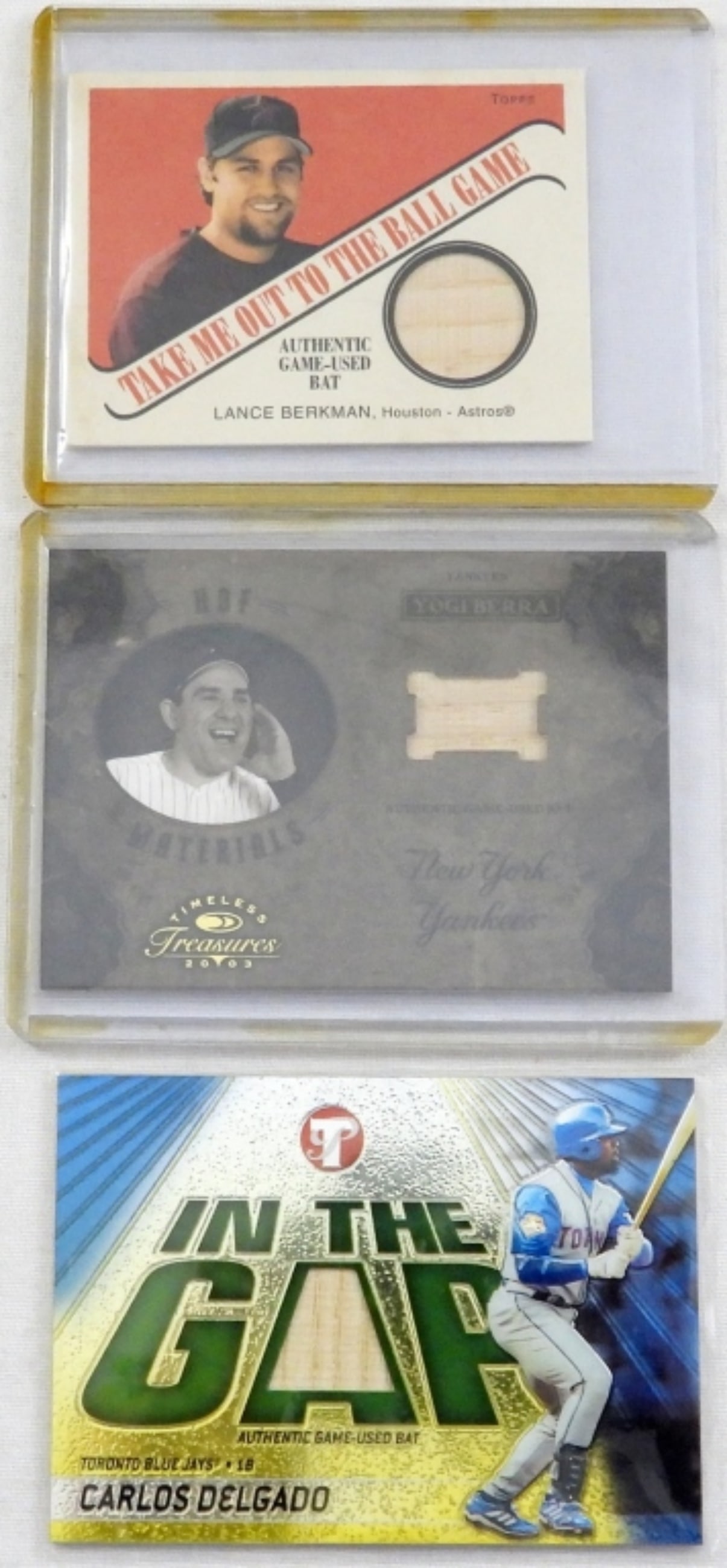 (3) VARIOUS BAT PATCH RELIC CARDS (1 of 2)