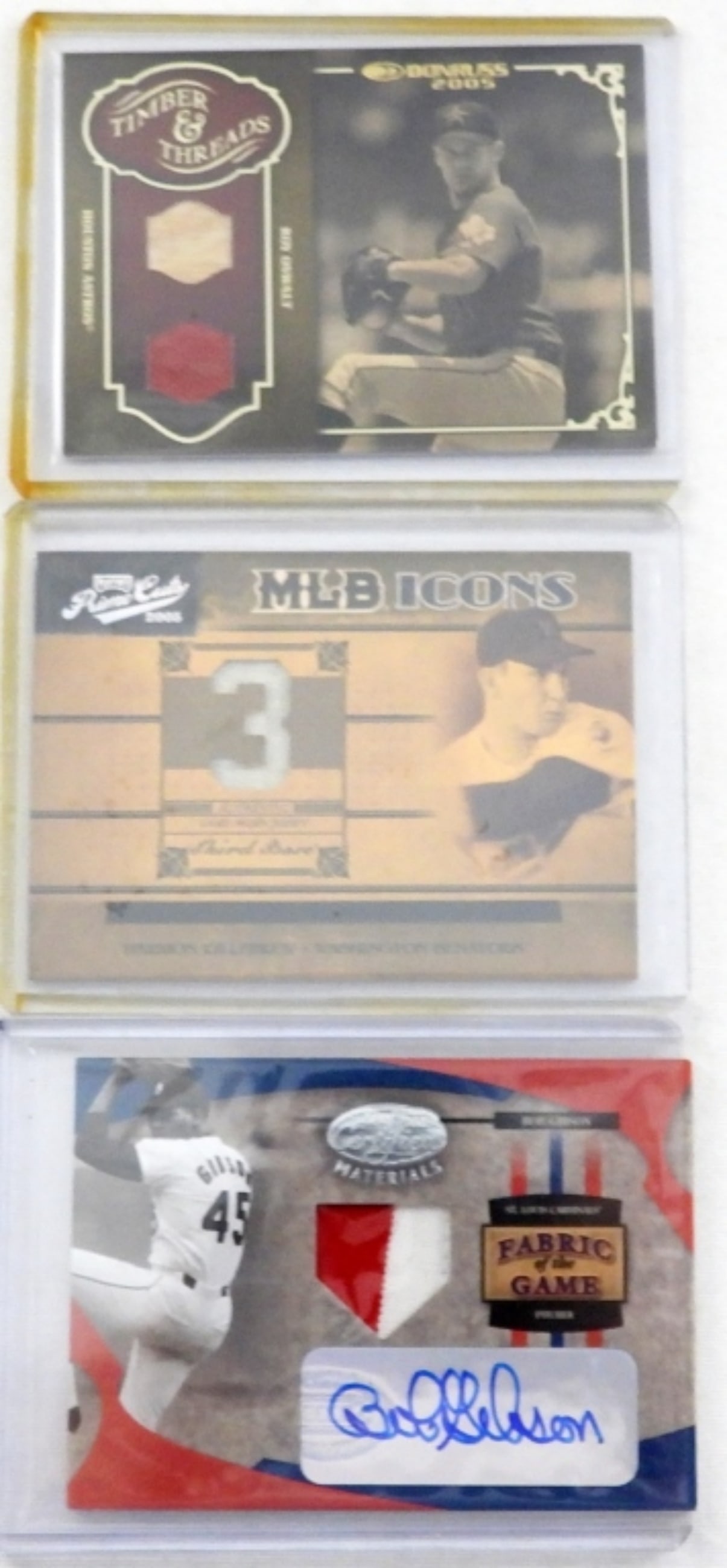 (3) VARIOUS JERSEY/BAT PATCH RELIC CARDS (1 of 2)