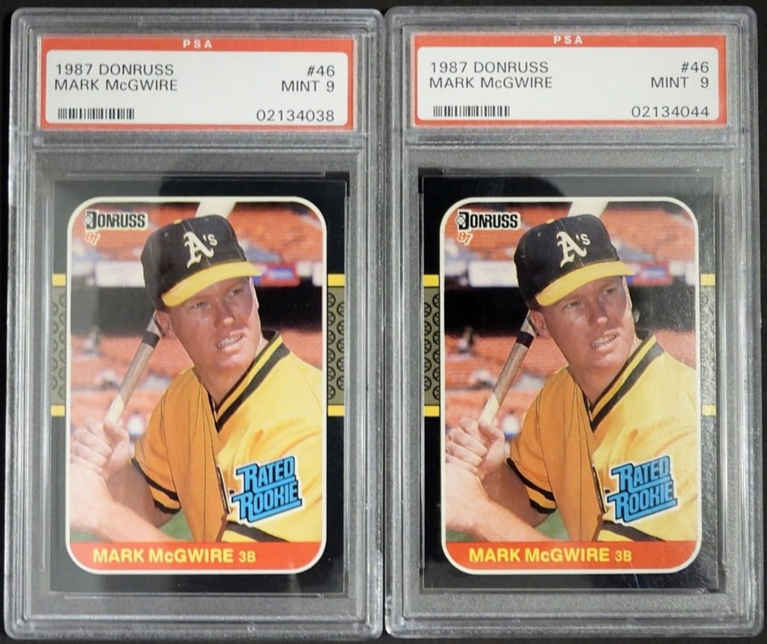 (2) 1987 DONRUSS McGWIRE PSA 9s (1 of 2)