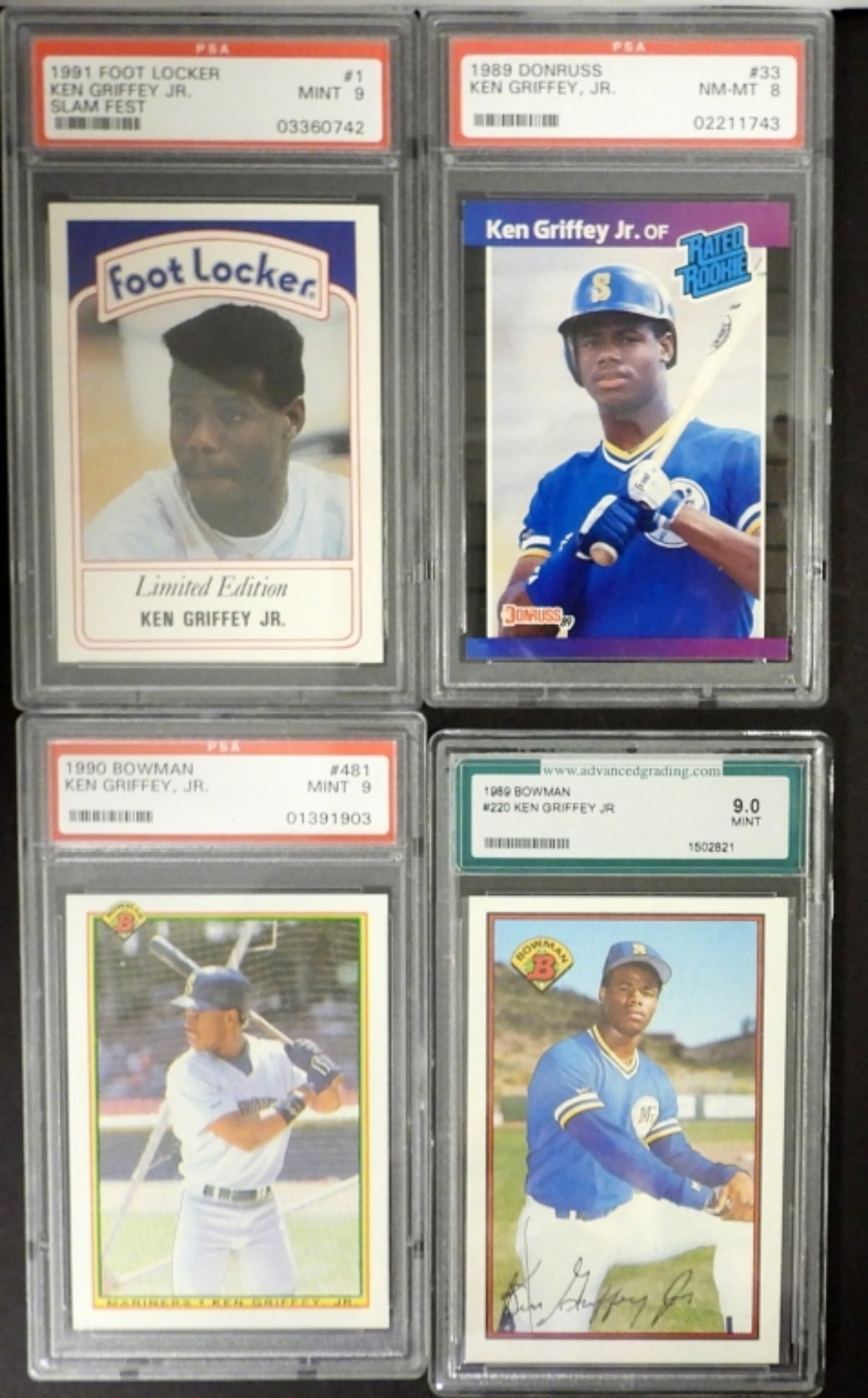 (4) KEN GRIFFEY JR GRADED CARDS PSA (1 of 2)