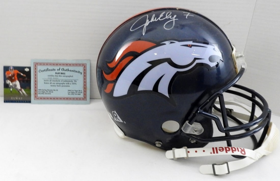 JOHN ELWAY AUTOGRAPHED FOOTBALL HELMET (1 of 4)