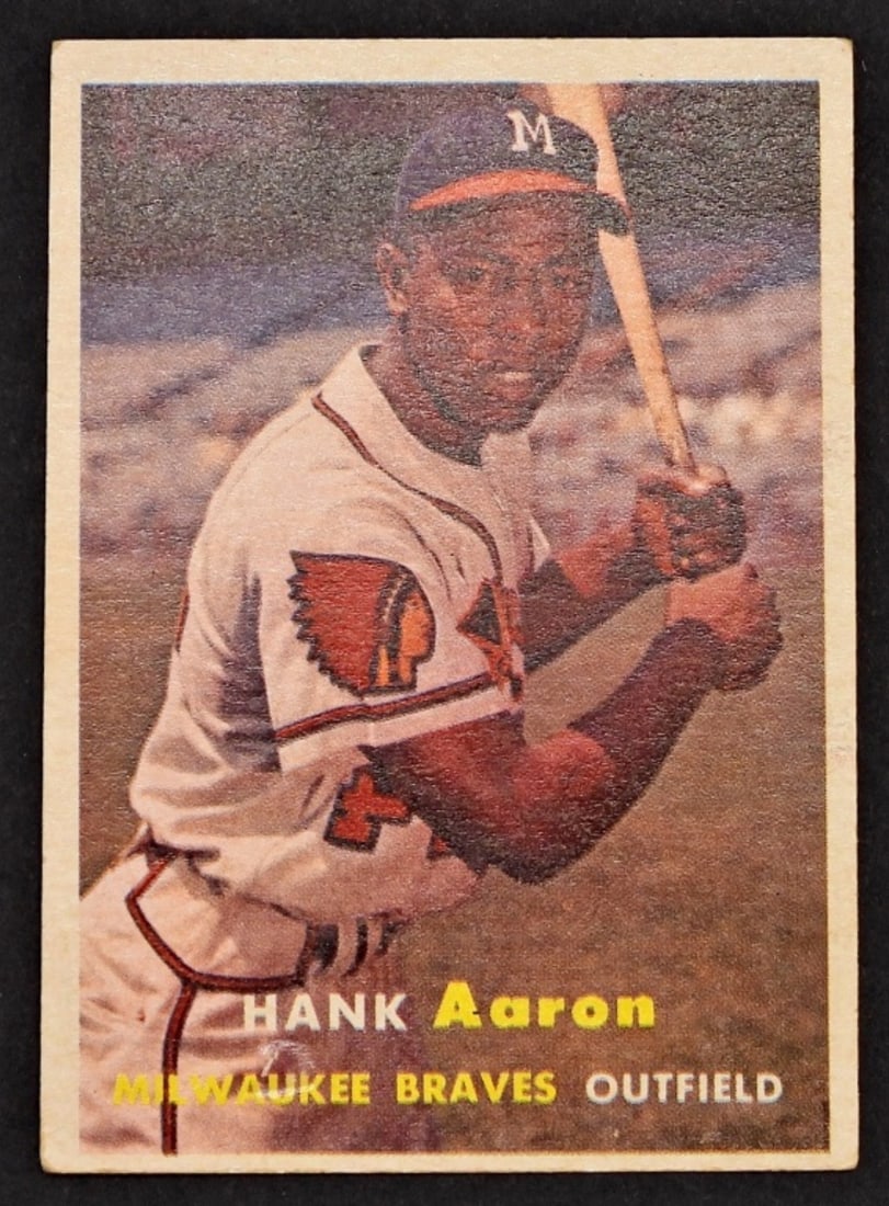 1957 TOPPS #20 HANK AARON HOFer (1 of 2)