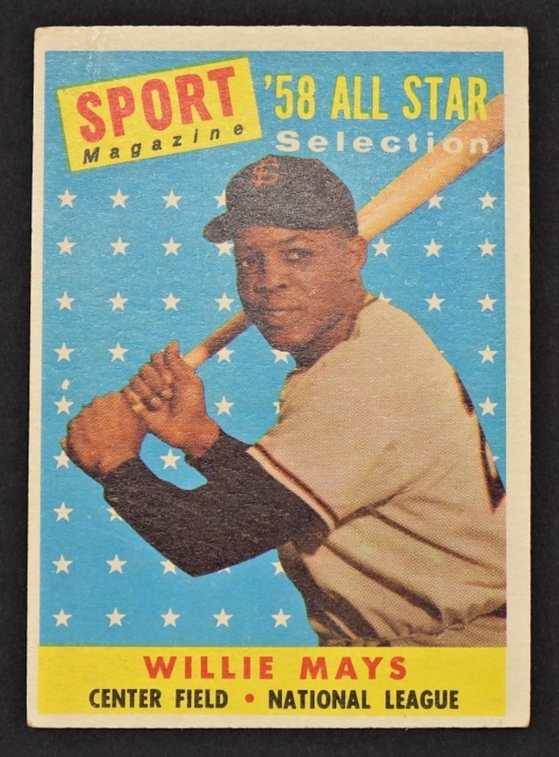 1958 TOPPS #486 WILLIE MAYS ALL STAR: VG+ GREAT COLOR & GLOSS