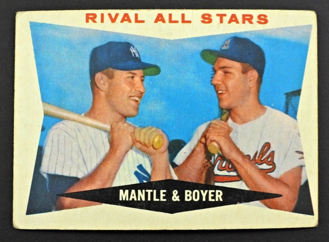 1960 TOPPS #160 MANLTE / BOYER RIVAL (1 of 2)